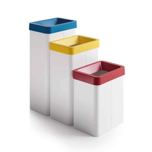 Kunststoff-Abfallbehälter - MAXI - Caimi Brevetti SpA - pulverbeschichteter Stahl / Technopolymer / Epoxid