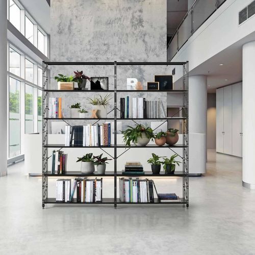 Modernes Bücherregal - MAXIMO - Caimi Brevetti SpA - Metall / schwarz