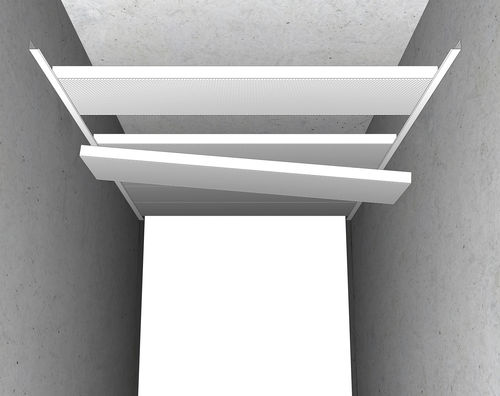 Zwischendecke / galvanisiertem Stahl - PM8 SF - Plafometal - aus Fliesen / für Eingangsbereich / für den Innenraum