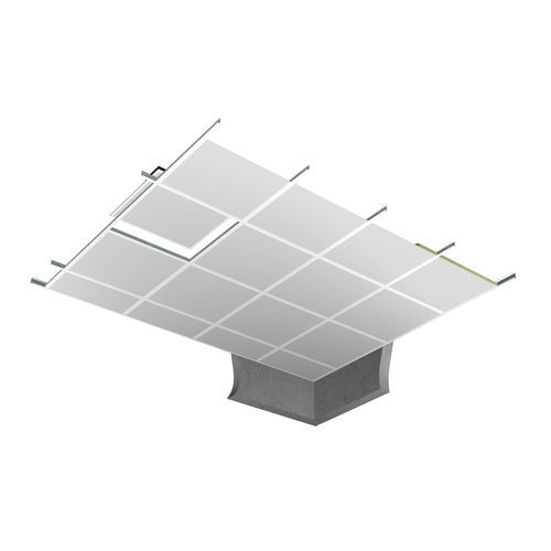 Aluminium-Zwischendecke - H0 - Plafometal - galvanisiertem Stahl / aus Fliesen / für Büro