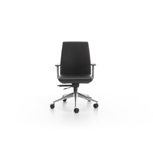 Moderner Bürostuhl - TREND  - Manerba - Leder / regelbar / mit Rollen