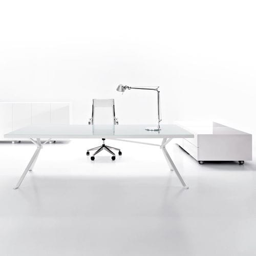 Chefschreibtisch - REVO - Manerba - modern / Laminat / mit 4 Beinen