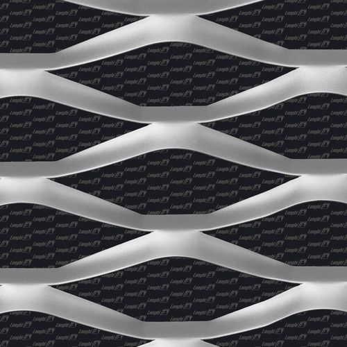 Streckmetallblech - STADIUM - Fils - Karbonstahl / Aluminium / für Fassadenverkleidung