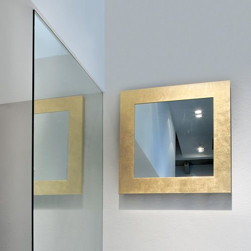 Wandmontierter Spiegel - REFLEX - Ridea - modern / rechteckig / gold