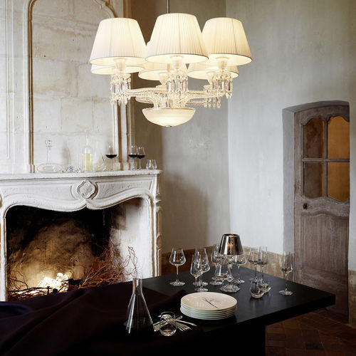 Moderner Kronleuchter - TOURBILLON   - Baccarat - Kristall / polierter Edelstahl / von Arik Levy