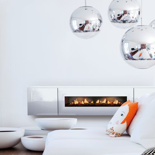 Elektrokamin - CONCEPT NR. 8 DESIGN-FURNITURE - Kamin-Design GmbH & Co KG Ingolstadt - wandmontiert / Zentral / geschlossene Feuerstelle