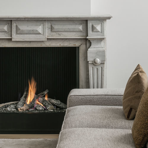 Gaskamin - URBAN - Metalfire Architectural fireplaces - Einbau / bodenstehend / Einseitig