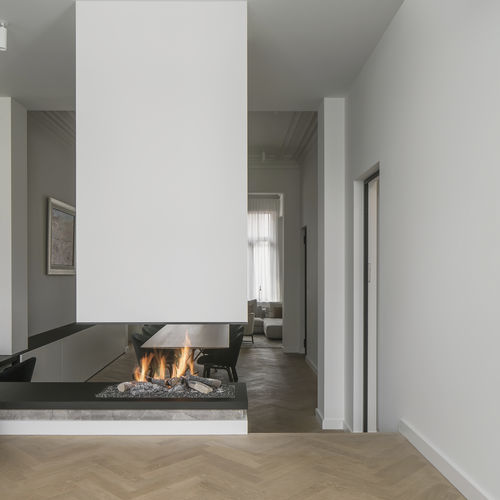 Gaskamin - URBAN - Metalfire Architectural fireplaces - freistehend / Zentral / offene Feuerstelle