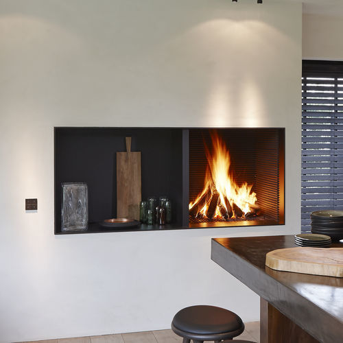 Holzkamin - UNIVERSAL 10 - Metalfire Architectural fireplaces - Einbau / Einseitig / offene Feuerstelle