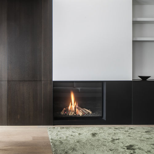Holzkamin - ULTIME D MF 800-75 WHE 1S - Metalfire Architectural fireplaces - Einbau / bodenstehend / Einseitig