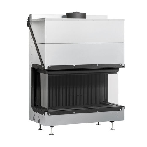 Holzkamin - ULTIME D MF 1050-50 WHE 3S V20 - Metalfire Architectural fireplaces - Einbau / bodenstehend / mit 3 Sichtseiten