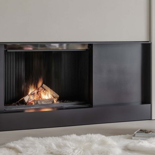 Holzkamin - ULTIME D MF 1050-75 WHE 1S - Metalfire Architectural fireplaces - Einbau / bodenstehend / Einseitig