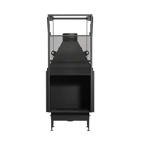 Geschlossene Feuerstelle / Holz - UNIVERSAL MF 800-75 W 1S - Metalfire Architectural fireplaces - mit 1 Sichtseite / Metall / Glas