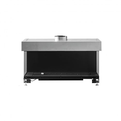 Geschlossene Feuerstelle / Gas - AVENUE MF 1050-40 GHE 3S - Metalfire Architectural fireplaces - mit 3 Sichtseiten / Stahl / Gusseisen