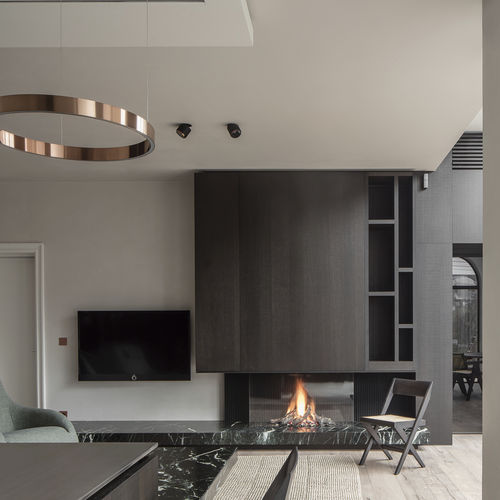 Erdgaskamin - AVENUE MF 1050-75 GHE 3S - Metalfire Architectural fireplaces - Propan / eingebaut / bodenstehend