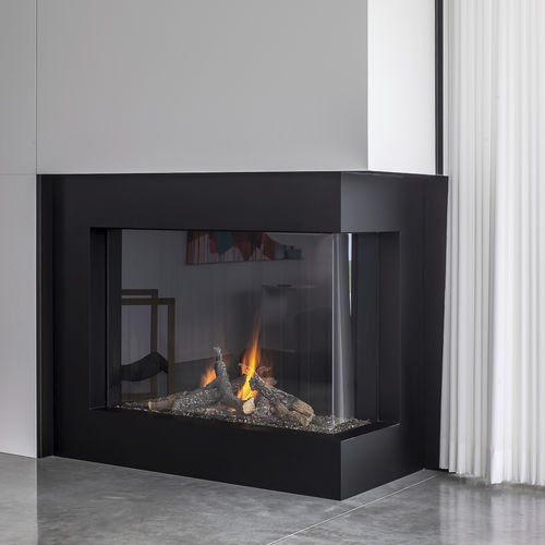 Gaskamin - AVENUE MF 1050-75 GHE 2S - Metalfire Architectural fireplaces - Einbau / Ecken / zweiseitig
