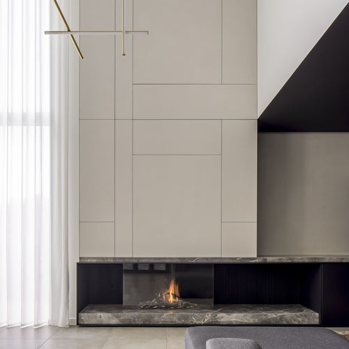 Gaskamin - AVENUE MF 1050-60 GHE 3S - Metalfire Architectural fireplaces - Einbau / mit 3 Sichtseiten / geschlossene Feuerstelle