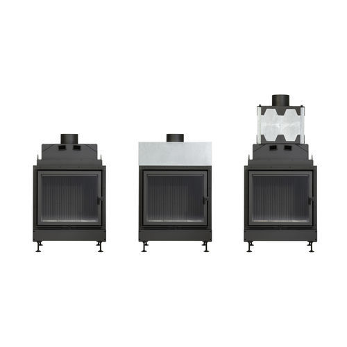 Geschlossene Feuerstelle / Holz - Optimum  - Metalfire Architectural fireplaces - mit 1 Sichtseite / Stahl