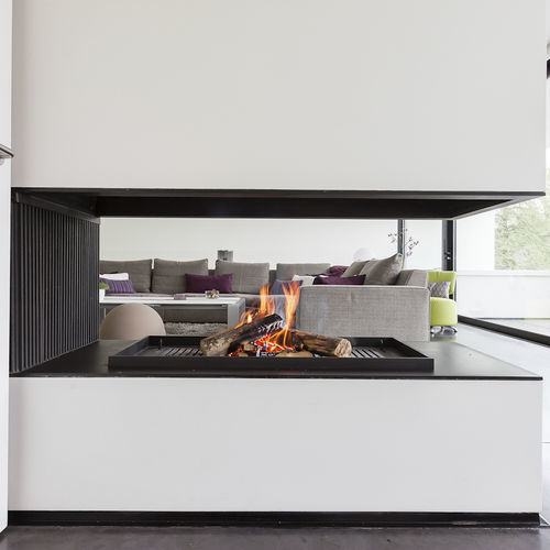 Holzkamin - UNIVERSAL EXTENDED - Metalfire Architectural fireplaces - Einbau / mit 3 Sichtseiten / offene Feuerstelle