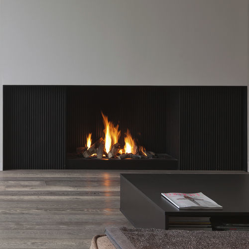 Gaskamin - URBAN - Metalfire Architectural fireplaces - Einbau / bodenstehend / Einseitig