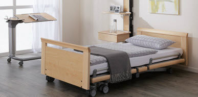 Pflegebett - 5380 - Völker - modern / Holz