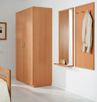 Moderner Kleiderschrank - Völker - Holz / mit Schwingtür / für Gesundheitseinrichtungen