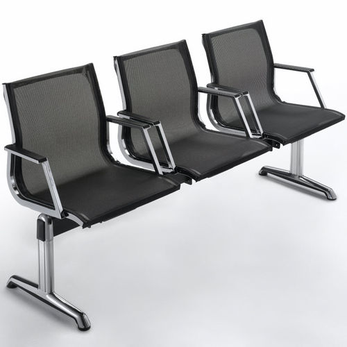 Aluminium-Traversenbank - NULITE - LUXY - Stoff / Leder / 3 Plätze