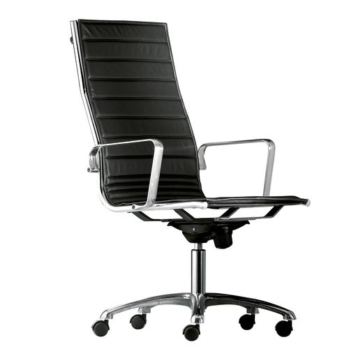 Moderner Chefsessel - LIGHT - LUXY - Leder / Stoff / schrägstellbar
