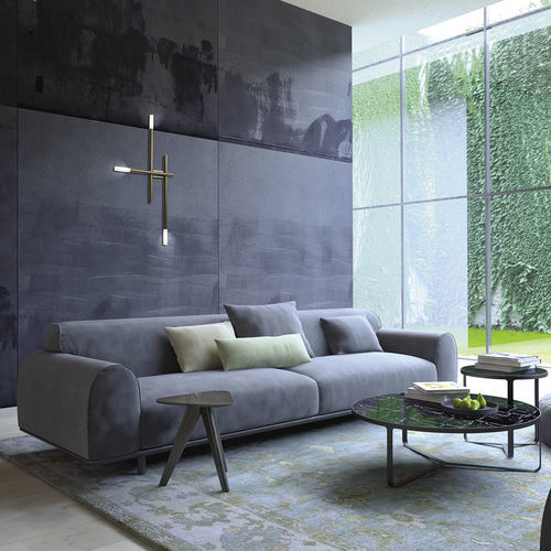 Moderne Wandleuchte - ZEN - GIBAS - für den Innenraum / pulverbeschichteter Stahl / Borosilikatglas