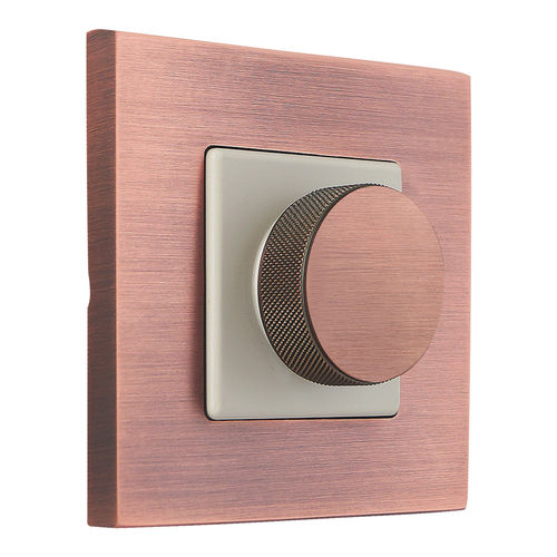 Drehschalter - FEDE Switch & Light - Einbau / gebürstetes Messing / modern