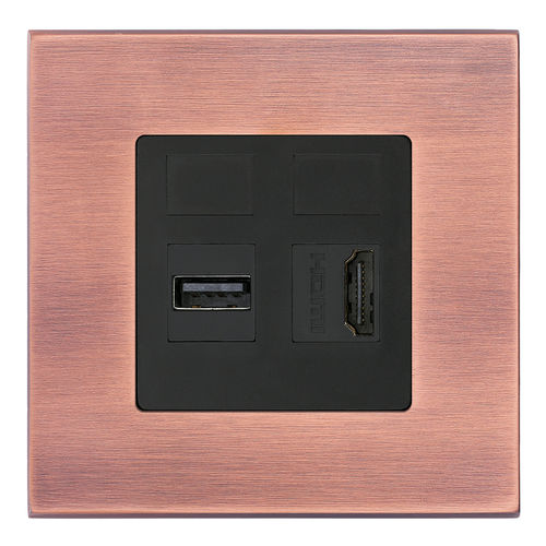 USB-Steckdose - MULTIMEDIA  - FEDE Switch & Light - HDMI / doppelt / wandmontiert