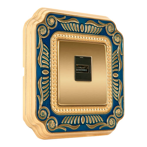 USB-Steckdose - FIRENZE  - FEDE Switch & Light - wandmontiert / Unterputz / Metall