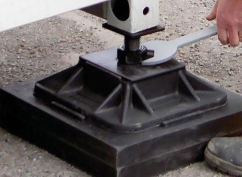 Struktur-Elastomerlager - JACKPAD FOUNDATIONS - Algeco - Elastomer / Stahl / Recyclingkunststoff
