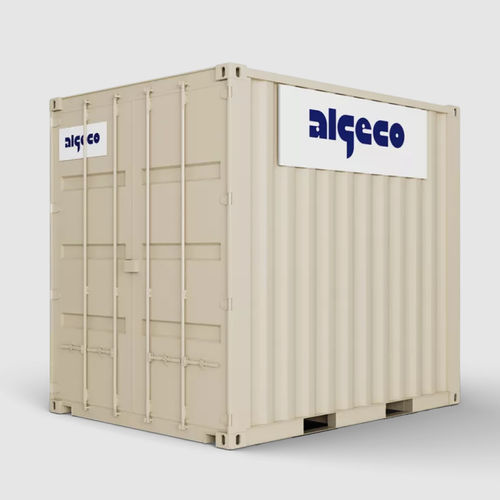 Stahldose - CUBE - Algeco - Massivholz