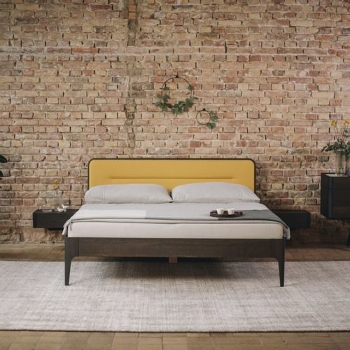 Doppelbett - AIRA - JAVORINA - Einpersonen / modern / gepolstertes Kopfteil