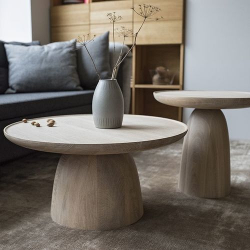 Moderner Couchtisch - HRIB - JAVORINA - Eiche / Nussbaum / Massivholz