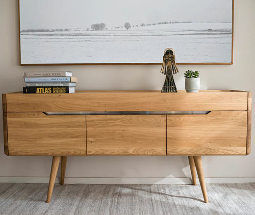 Sideboard mit hohen Beinen - TERRA - JAVORINA - modern / Eiche / Nussbaum