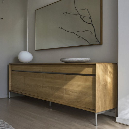 Wandmontiertes Sideboard - LINK - JAVORINA - modern / Eiche / Nussbaum