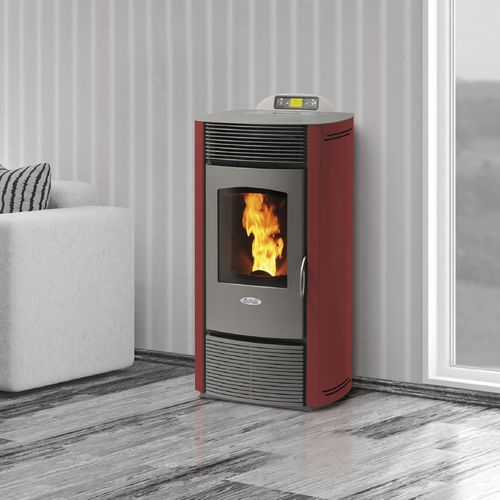 Pelletkaminofen - CZ13 - FAIR srl - 12 kW / modern / Stahl