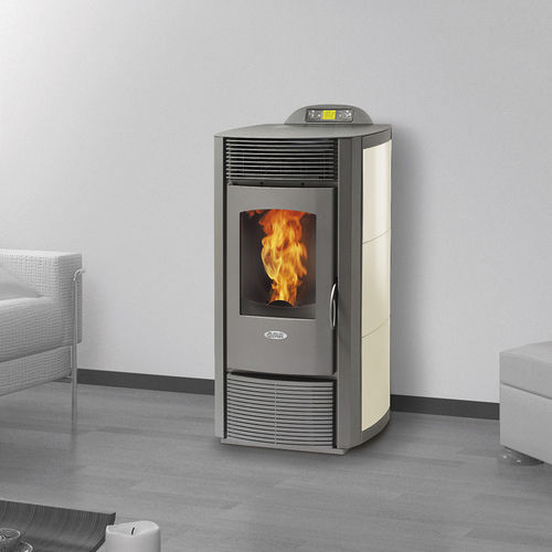 Pelletkaminofen - CZ13C - FAIR srl - 12 kW / modern / Stahl
