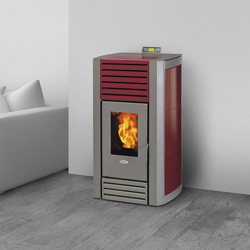 Wasserführender Kaminofen / Pellet - HC25  - FAIR srl - 20 kW...50 kW / modern / Stahl