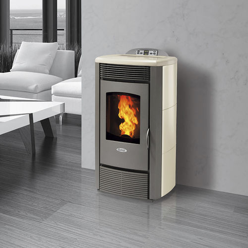 Pelletkaminofen - MC10T - FAIR srl - 5 kW...10 kW / modern / Stahl
