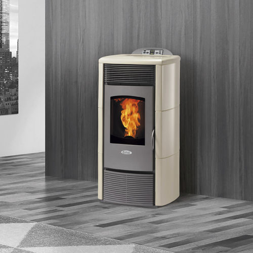 Pelletkaminofen - S7 - FAIR srl - 12 kW / modern / Stahl