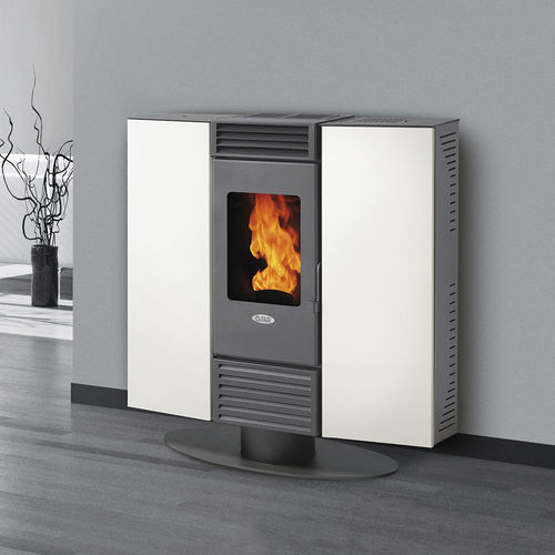 Pelletkaminofen - XSC10V - FAIR srl - 5 kW...10 kW / modern / Stahl