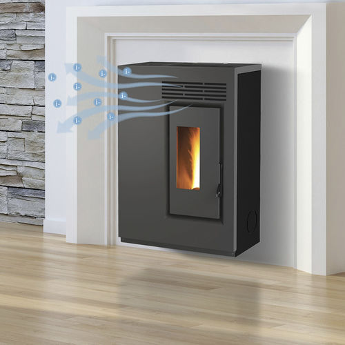 Pelletkaminofen - ECO60H – STAFFA SOSPENSIONE A PARETE - FAIR srl - 0 - 5 kW / wandmontiert / modern