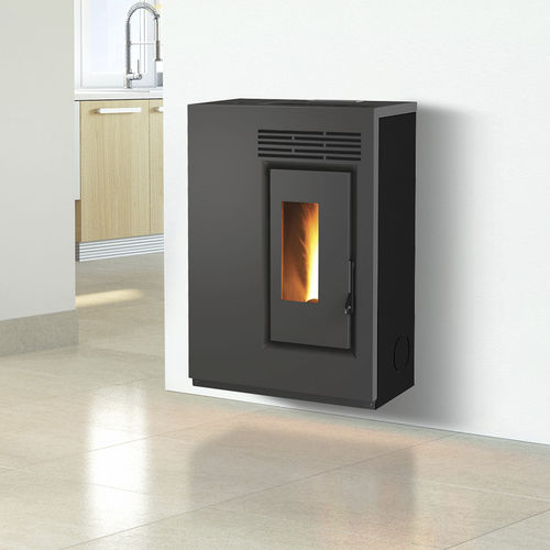 Pelletkaminofen - ECO60 – STAFFA SOSPENSIONE A PARETE - FAIR srl - 0 - 5 kW / wandmontiert / modern