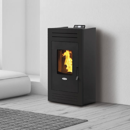 Pelletkaminofen - W13 - FAIR srl - 12 kW / modern / Stahl