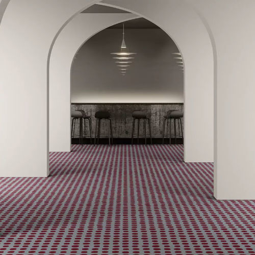 Tuft-Teppichboden - SHE LB1  - EGE CARPETS - Wolle / geometrisches Muster / grau