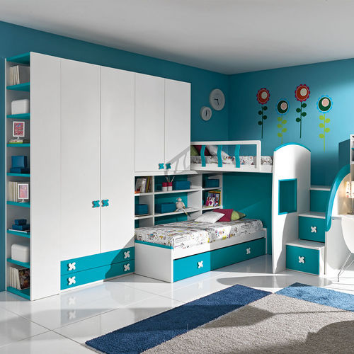 Weißes Kinderzimmer - CM11  - GIESSEGI - blau / Holz / für Jungen