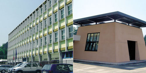 Paneel-Vorhangfassade - SMOOTH - Styl-Comp - aus gefärbtem Stahlbeton